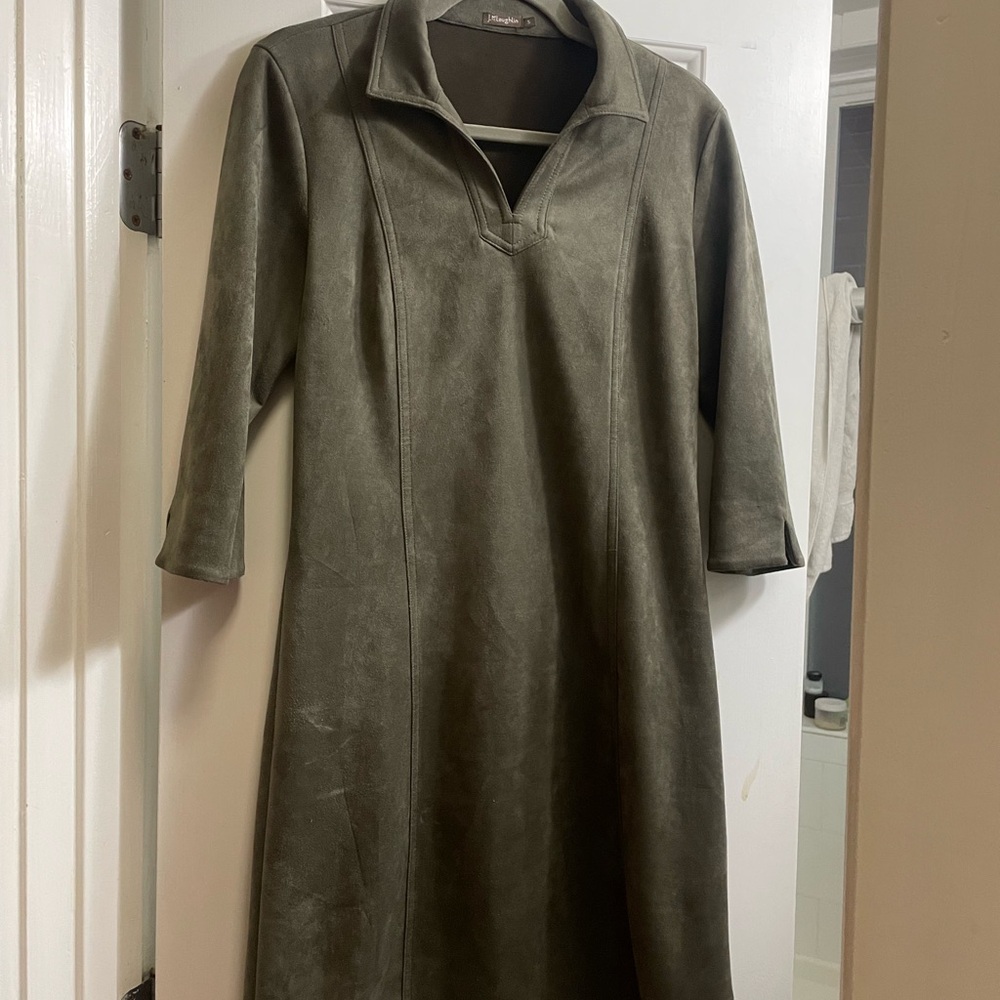 J. McLaughlin Taupe Suede Dress